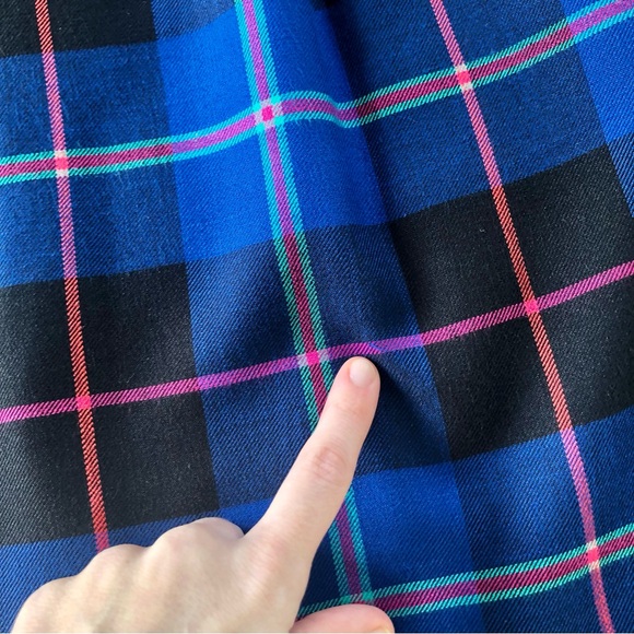 Vintage 1980s-90s That’s Me High Rise Plaid Fitted Mini Skirt Pencil Skirt - Picture 3 of 11